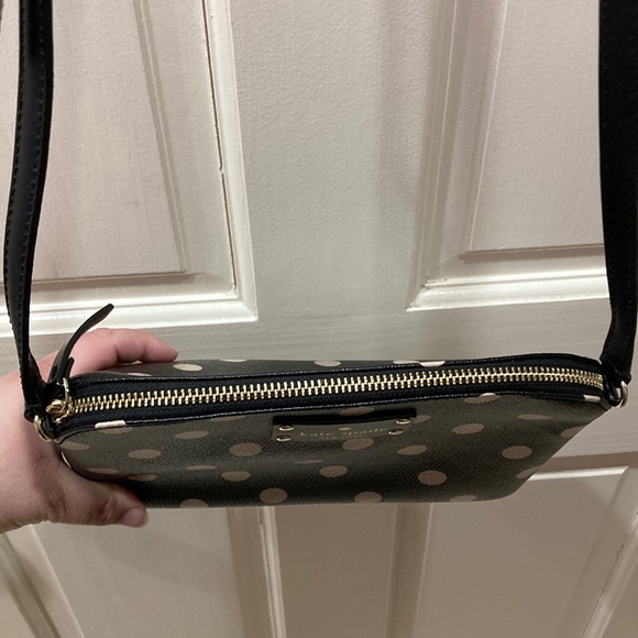 Kate Spade Classic Black Beige Polka Dot Crossbody - Picture 6 of 15